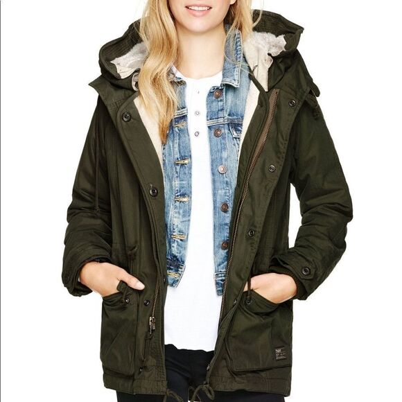 (SOLD) ARITZIA Tna Griffith Winter Parka Jacket Puffer Coat Hood Blue S - Picture 14 of 15
